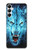 W0752 Blue Fire Grim Wolf Hard Case and Leather Flip Case For Samsung Galaxy A05s