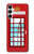 W2059 England British Telephone Box Minimalist Hard Case and Leather Flip Case For Samsung Galaxy A05s