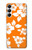 W2245 Hawaiian Hibiscus Orange Pattern Hard Case and Leather Flip Case For Samsung Galaxy A05s