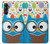 W2521 Cute Nerd Owl Cartoon Hard Case and Leather Flip Case For Samsung Galaxy A05s