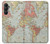 W3418 Vintage World Map Hard Case and Leather Flip Case For Samsung Galaxy A05s