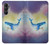 W3802 Dream Whale Pastel Fantasy Hard Case and Leather Flip Case For Samsung Galaxy A05s