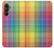 W3942 LGBTQ Rainbow Plaid Tartan Hard Case and Leather Flip Case For Samsung Galaxy A05s