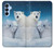 W0285 Polar Bear Family Arctic Hard Case and Leather Flip Case For Samsung Galaxy A15 5G