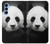 W1072 Panda Bear Hard Case and Leather Flip Case For Samsung Galaxy A15 5G