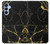 W2896 Gold Marble Graphic Printed Hard Case and Leather Flip Case For Samsung Galaxy A15 5G