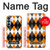 W3421 Black Orange White Argyle Plaid Hard Case and Leather Flip Case For Samsung Galaxy A15 5G