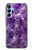 W3713 Purple Quartz Amethyst Graphic Printed Hard Case and Leather Flip Case For Samsung Galaxy A15 5G