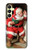 W1417 Santa Claus Merry Xmas Hard Case and Leather Flip Case For Samsung Galaxy A25 5G