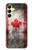 W2490 Canada Maple Leaf Flag Texture Hard Case and Leather Flip Case For Samsung Galaxy A25 5G