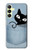 W2641 Pocket Black Cat Hard Case and Leather Flip Case For Samsung Galaxy A25 5G