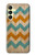 W3033 Vintage Wood Chevron Graphic Printed Hard Case and Leather Flip Case For Samsung Galaxy A25 5G