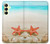 W3212 Sea Shells Starfish Beach Hard Case and Leather Flip Case For Samsung Galaxy A25 5G