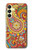 W3402 Floral Paisley Pattern Seamless Hard Case and Leather Flip Case For Samsung Galaxy A25 5G