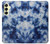 W3439 Fabric Indigo Tie Dye Hard Case and Leather Flip Case For Samsung Galaxy A25 5G