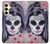 W3821 Sugar Skull Steam Punk Girl Gothic Hard Case and Leather Flip Case For Samsung Galaxy A25 5G