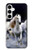 W0246 White Horse Hard Case and Leather Flip Case For Samsung Galaxy A35 5G