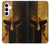 W2439 Warrior Spartan Helmet Hard Case and Leather Flip Case For Samsung Galaxy A35 5G