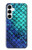 W3047 Green Mermaid Fish Scale Hard Case and Leather Flip Case For Samsung Galaxy A35 5G