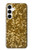 W3388 Gold Glitter Graphic Print Hard Case and Leather Flip Case For Samsung Galaxy A35 5G