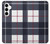 W3452 Plaid Fabric Pattern Hard Case and Leather Flip Case For Samsung Galaxy A35 5G