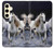 W0246 White Horse Hard Case and Leather Flip Case For Samsung Galaxy S24