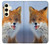 W0417 Fox Hard Case and Leather Flip Case For Samsung Galaxy S24