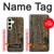 W0598 Wood Graphic Printed Hard Case and Leather Flip Case For Samsung Galaxy S24