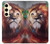 W0691 Leo Paint Hard Case and Leather Flip Case For Samsung Galaxy S24