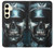 W0754 Skull Soldier Zombie Hard Case and Leather Flip Case For Samsung Galaxy S24