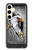 W0855 Eagle Metal Hard Case and Leather Flip Case For Samsung Galaxy S24