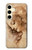 W1045 Leonardo da Vinci Woman's Head Hard Case and Leather Flip Case For Samsung Galaxy S24