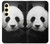 W1072 Panda Bear Hard Case and Leather Flip Case For Samsung Galaxy S24