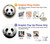 W1072 Panda Bear Hard Case and Leather Flip Case For Samsung Galaxy S24