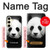 W1072 Panda Bear Hard Case and Leather Flip Case For Samsung Galaxy S24