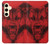 W1090 Red Wolf Hard Case and Leather Flip Case For Samsung Galaxy S24