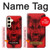 W1090 Red Wolf Hard Case and Leather Flip Case For Samsung Galaxy S24