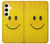 W1146 Yellow Sun Smile Hard Case and Leather Flip Case For Samsung Galaxy S24