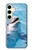 W1291 Dolphin Hard Case and Leather Flip Case For Samsung Galaxy S24
