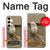 W1386 Paper Sculpture Owl Hard Case and Leather Flip Case For Samsung Galaxy S24