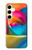 W1671 Rainbow Colorful Rose Hard Case and Leather Flip Case For Samsung Galaxy S24