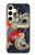 W2073 Japan Dragon Art Hard Case and Leather Flip Case For Samsung Galaxy S24