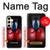 W2261 Businessman Black Suit With Boxing Gloves Hard Case and Leather Flip Case For Samsung Galaxy S24