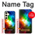 W2312 Colorful Rainbow Space Galaxy Hard Case and Leather Flip Case For Samsung Galaxy S24