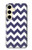 W2345 Navy Blue Shavron Zig Zag Pattern Hard Case and Leather Flip Case For Samsung Galaxy S24