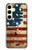 W2349 Old American Flag Hard Case and Leather Flip Case For Samsung Galaxy S24