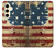 W2349 Old American Flag Hard Case and Leather Flip Case For Samsung Galaxy S24