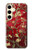 W2414 Red Blossoming Almond Tree Van Gogh Hard Case and Leather Flip Case For Samsung Galaxy S24