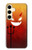 W2454 Red Cute Little Devil Cartoon Hard Case and Leather Flip Case For Samsung Galaxy S24