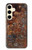 W2714 Rust Steel Texture Graphic Printed Hard Case and Leather Flip Case For Samsung Galaxy S24